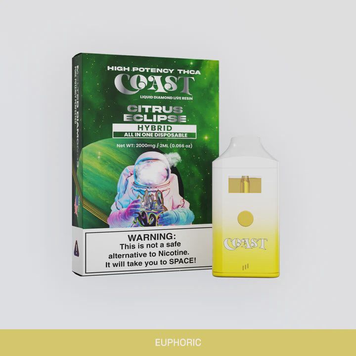 COAST CITRUS ECLIPSE 2ML HYBRID VAPE WITH LIQUID DIAMONDS AND LIVE RESIN