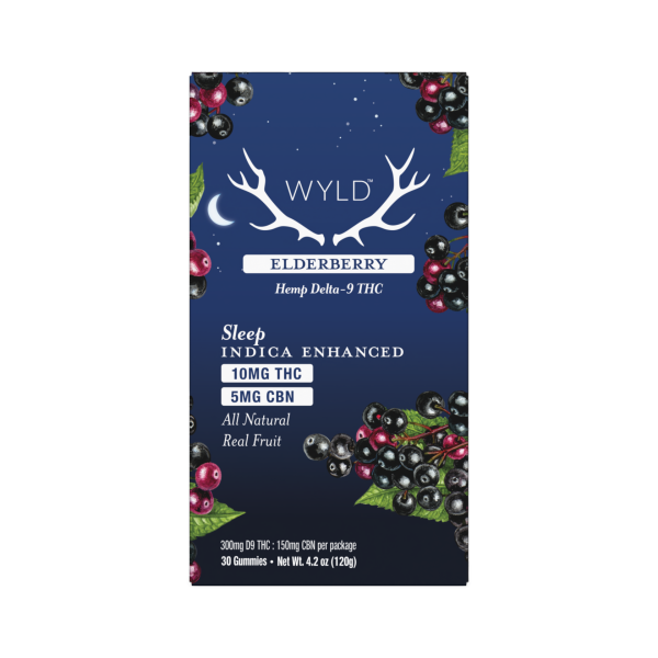 WYLD ELDERBERRY GUMMIES 10THC 5CBN- 30 CT