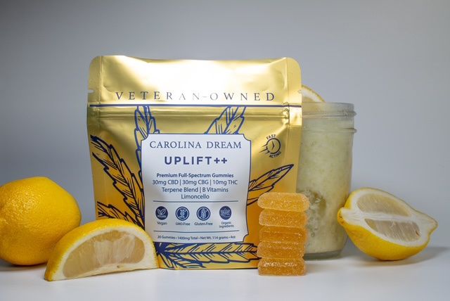 CAROLINA DREAM- UPLIFT++ LIMONCELLO GUMMIES- 10MG THC 30MG CBD 30 MG CBG B VITAMINS- 20 COUNT