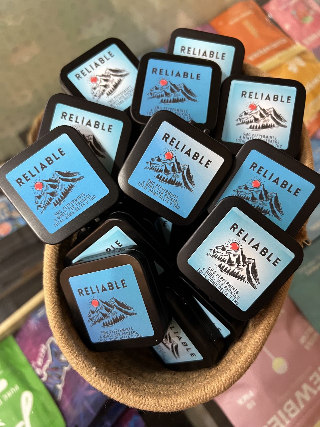 RELIABLE 5MG PEPPERMINT CANDY- 4 PACK TIN