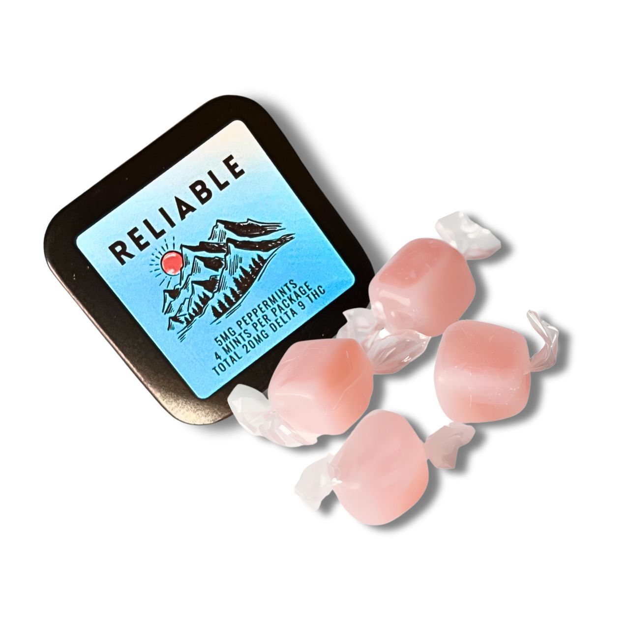 Reliable Mints 5MG THC- 4 Pack Collectible Tin