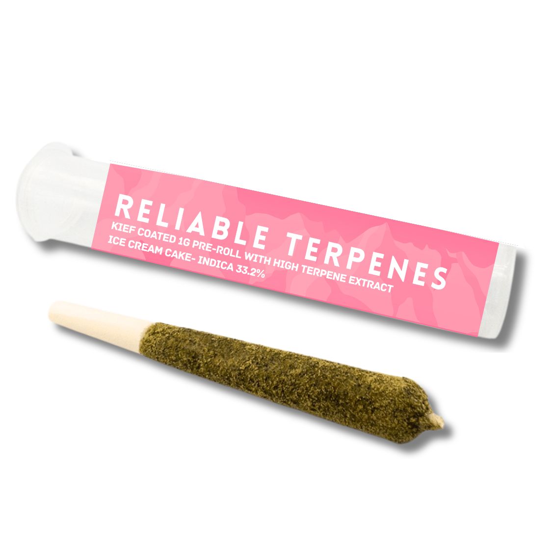 TERPENE INFUSED KIEF COATED 1G PREROLL- ICE CREAM CAKE- INDICA 33.2%