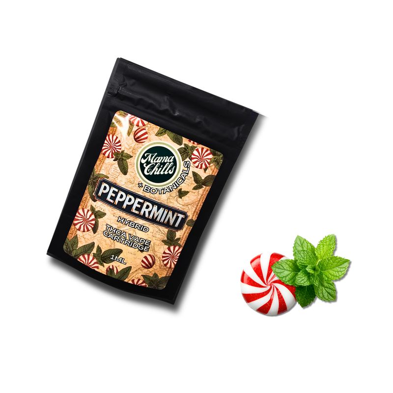 MAMA CHILLS + BOTANICALS THC PLUS PEPPERMINT 1ML CART