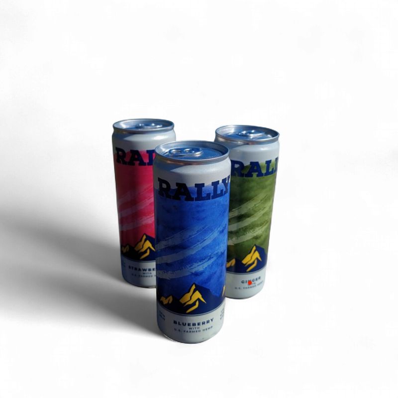 RALLY BLUEBERRY THC DRINK- 2MG THC/ 15MG CBD/ 15MG CBG