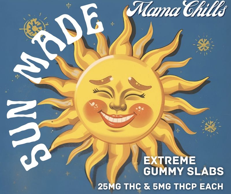 SUN MADE GUMMY SLABS -5CT 25MG THC 5MG THCP