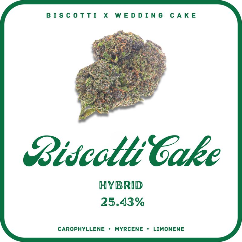 BISCOTTI CAKE FLOWER- HYBRID 25.43%