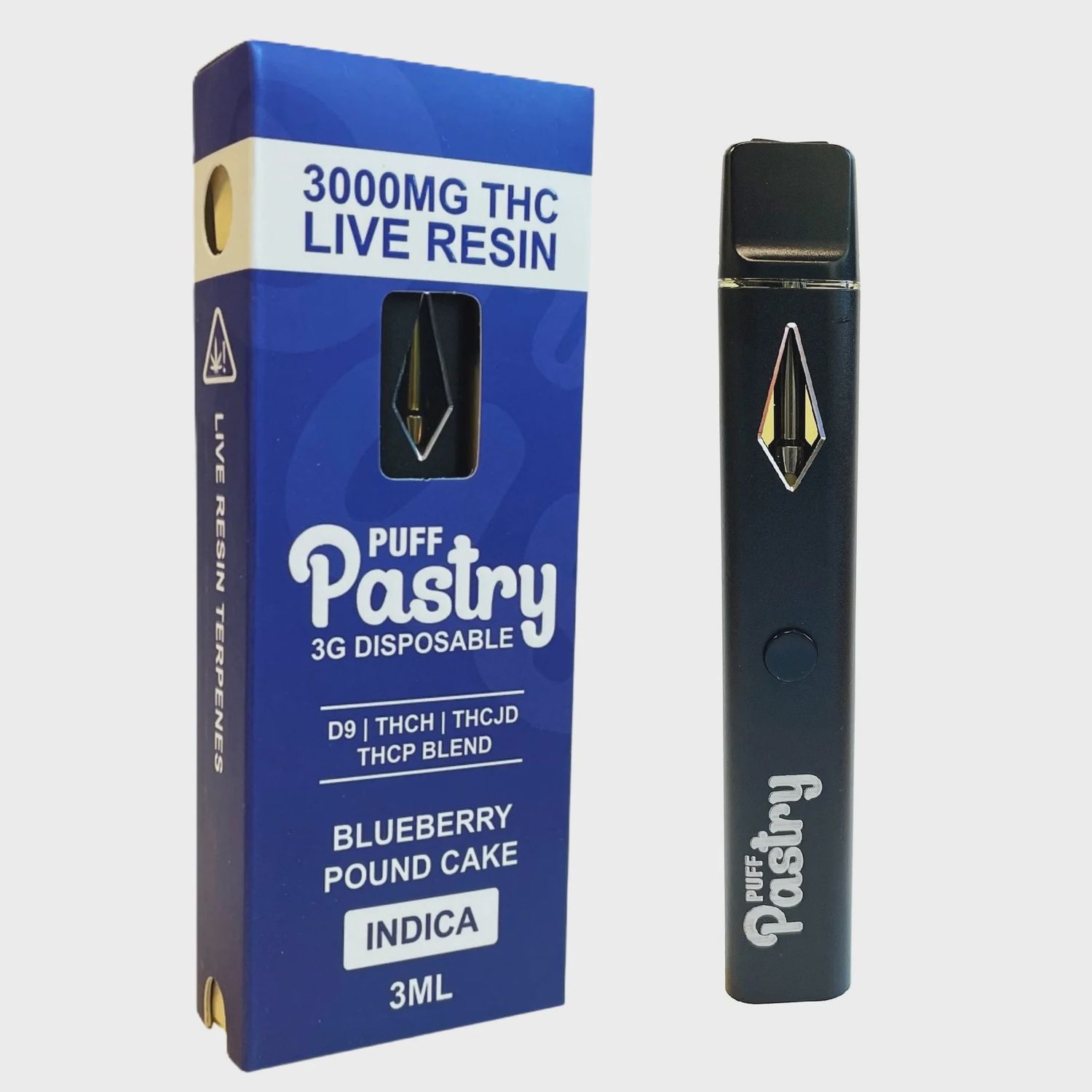 PUFF PASTRY 3G DISPOSABLE - BLUEBERRY POUND CAKE INDICA