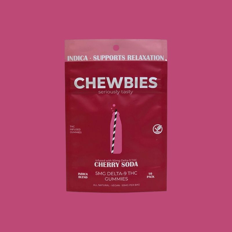 LOW DOSE CHEWBIES- CHERRY SODA- INDICA 5MG