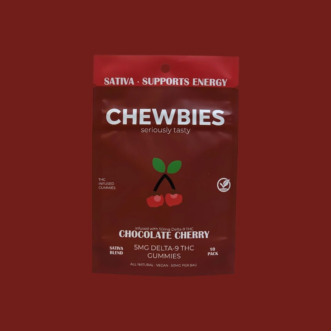 LOW DOSE CHEWBIES- CHOCOLATE CHERRY- SATIVA 5 MG
