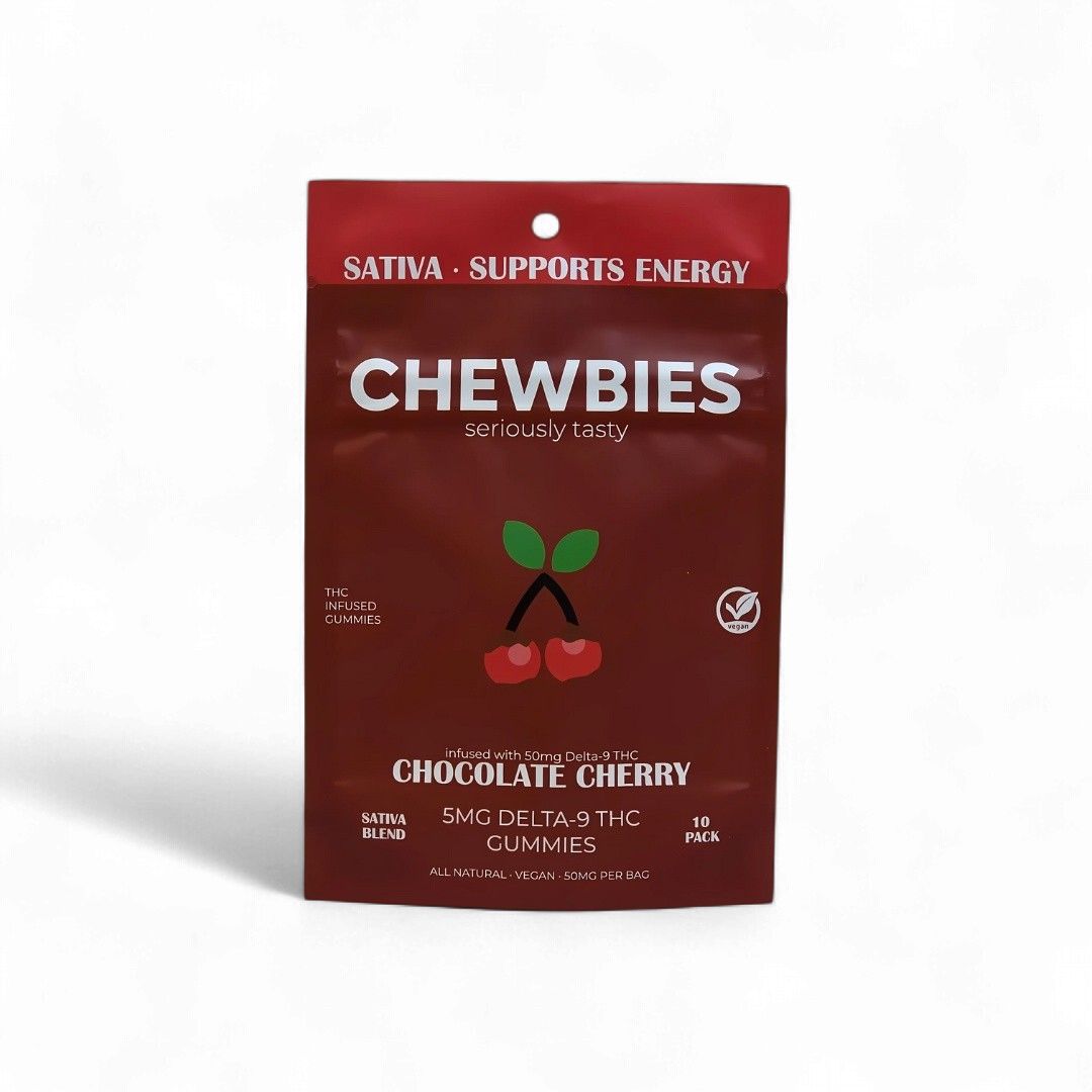 LOW DOSE CHEWBIES- CHOCOLATE CHERRY- SATIVA 5 MG