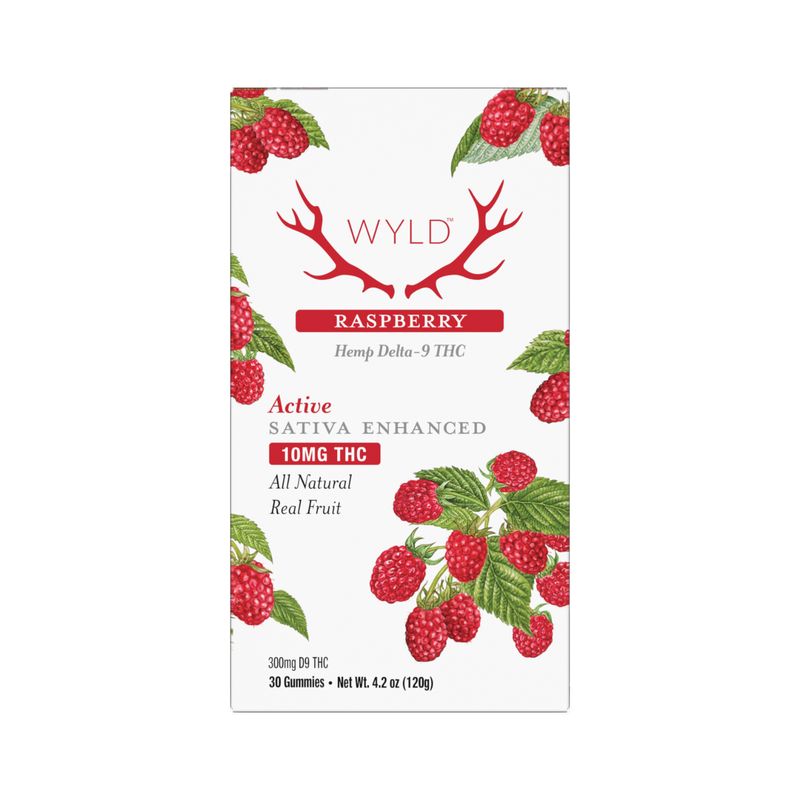 WYLD RASPBERRY GUMMIES- 10MG THCSATIVA - 30 CT