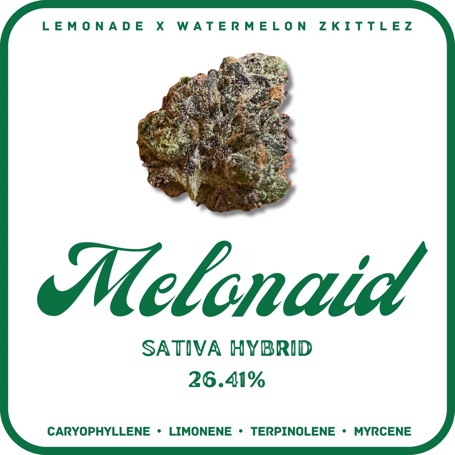 MELONAID FLOWER- SATIVA HYBRID 26.41% MELONAID FLOWER- SATIVA HYBRID 26.41%