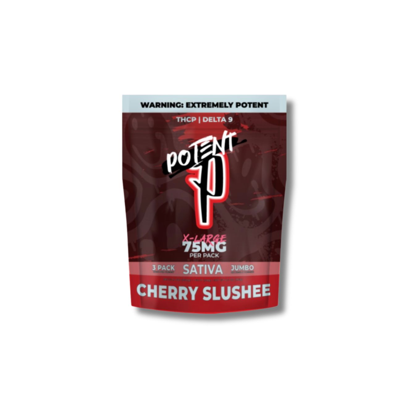 POTENT P- CHERRY SLUSHEE- 3 PACK SATIVA 25MG THC 5MG THCP