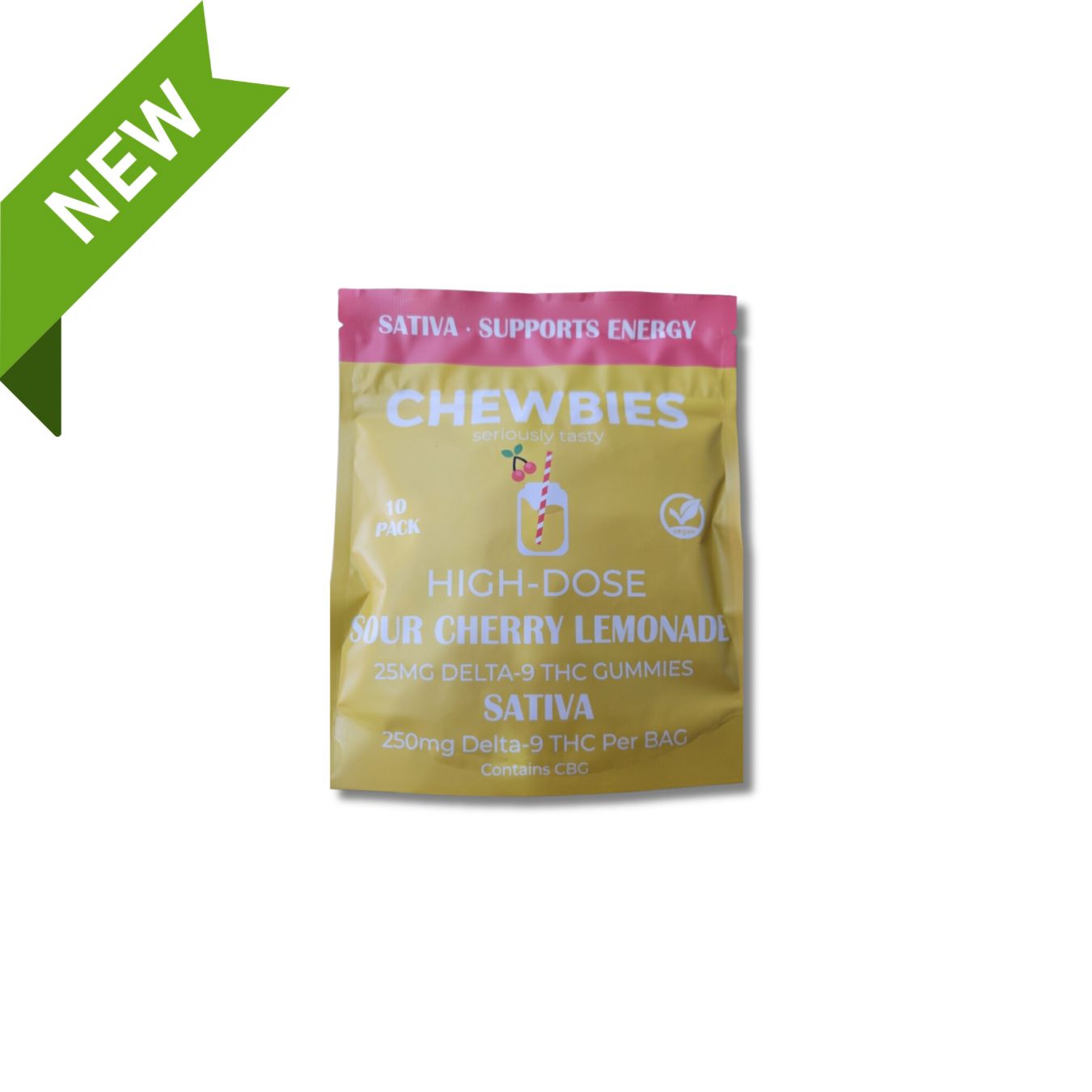 HIGH DOSE 25MG- SOUR CHERRY LEMONADE- SATIVA 10CT