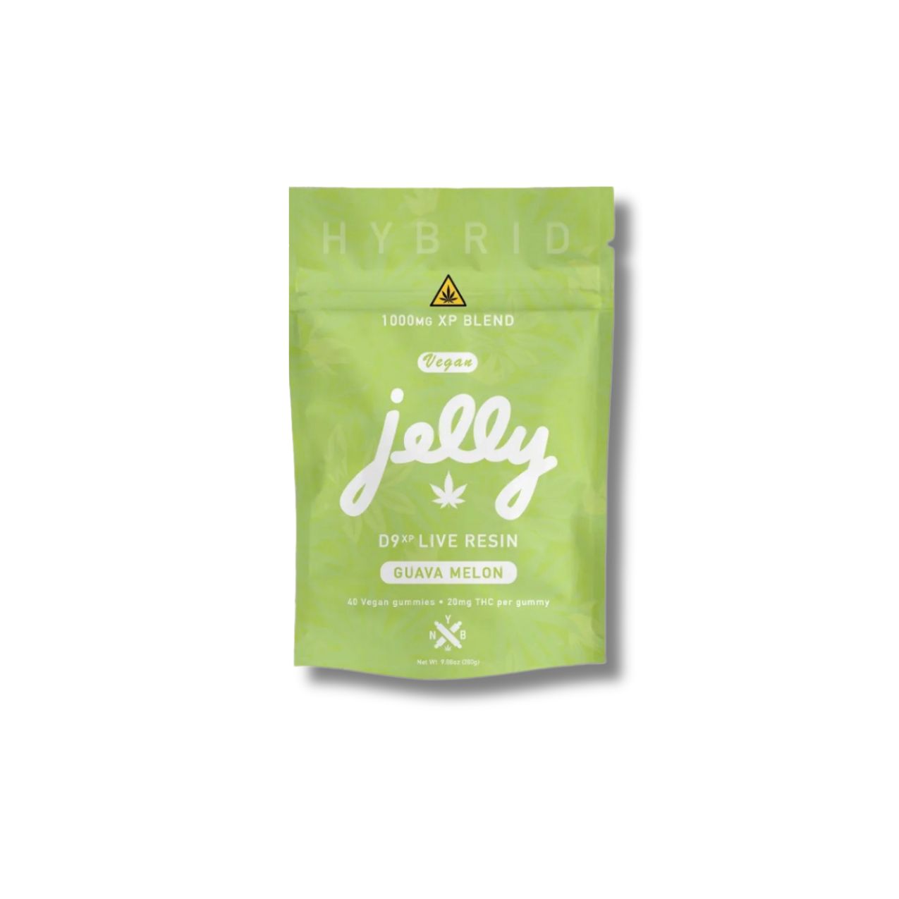 JELLY D9 LIVE RESIN 20MG THC 5MG CBD-40 CT, TYPE: GUAVA MELON