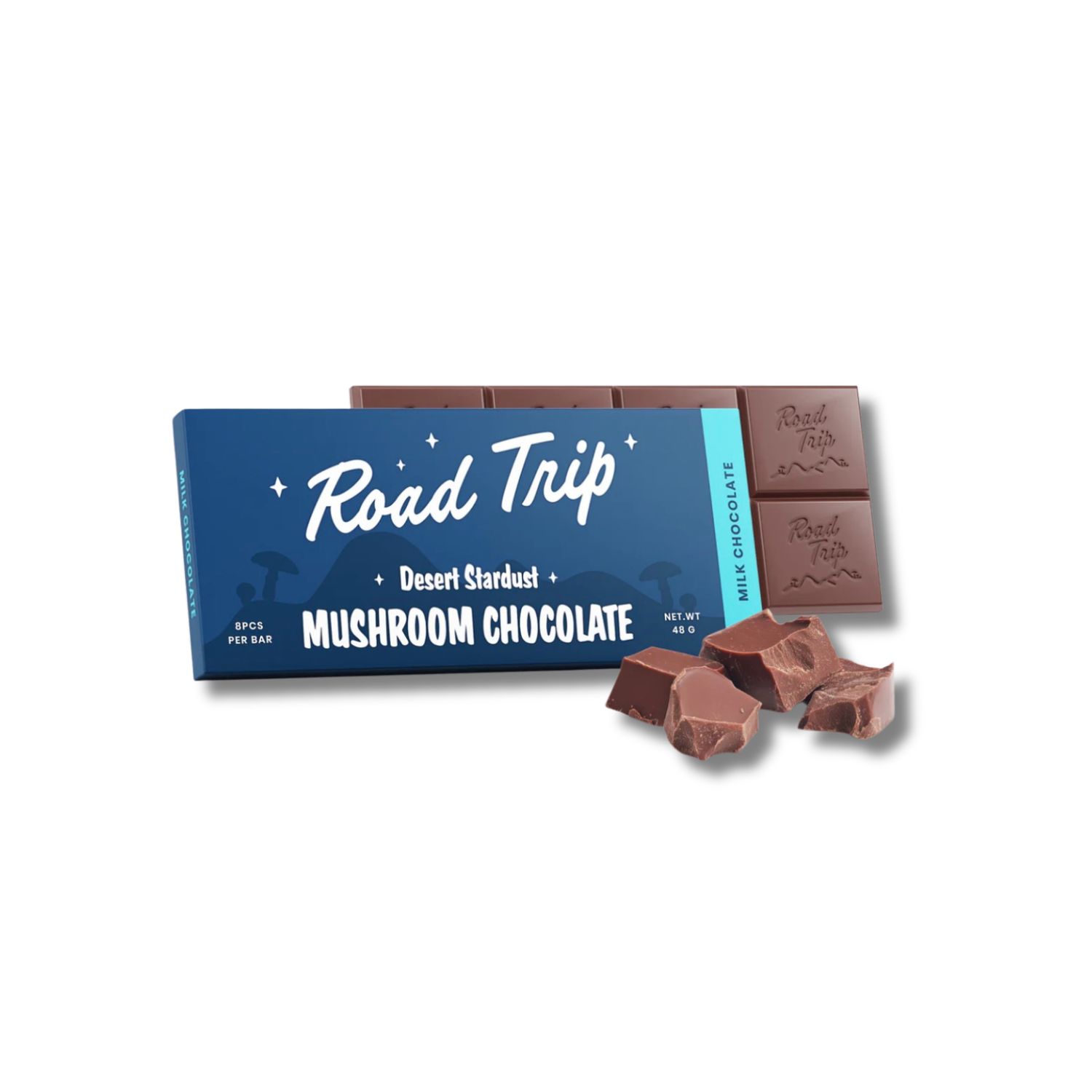 ROAD TRIP MUSHROOM MILK CHOCOLATE BAR