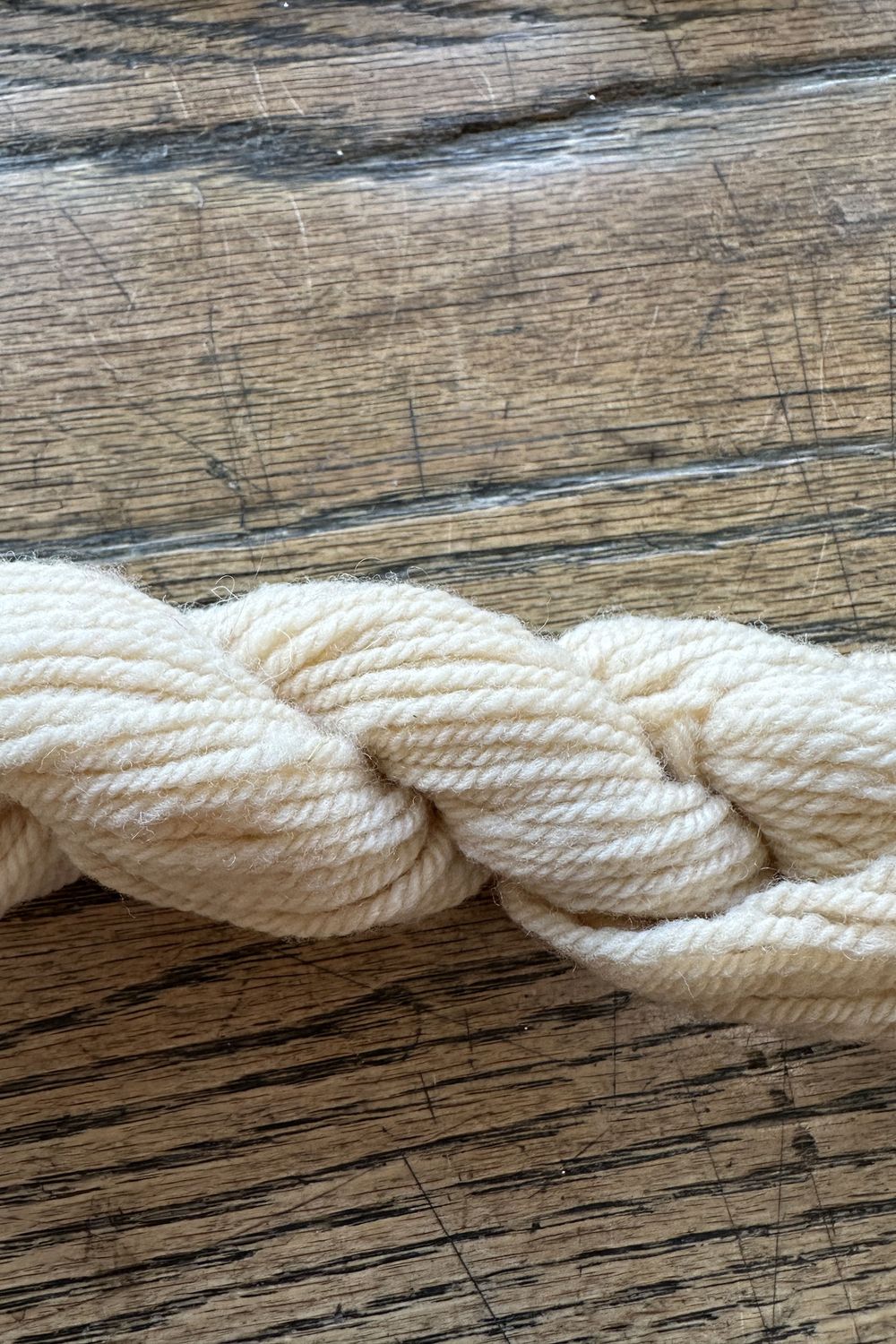 Dakota Spun Wool 3 Ply Worsted Yarn 50 Yards, Color: White
