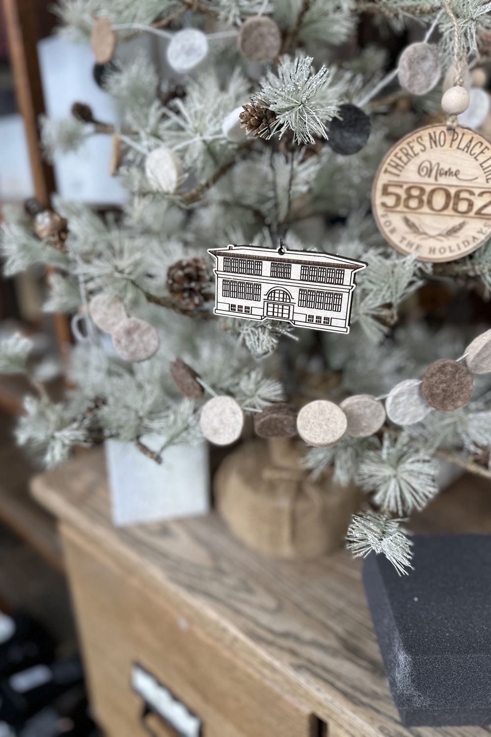 Nome Schoolhouse Wooden Ornament