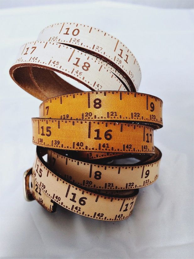Leather Tape Measure Wrap Bracelet