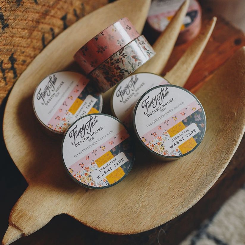 Spray &amp; Sprig Charcoal Decorative Washi Tape