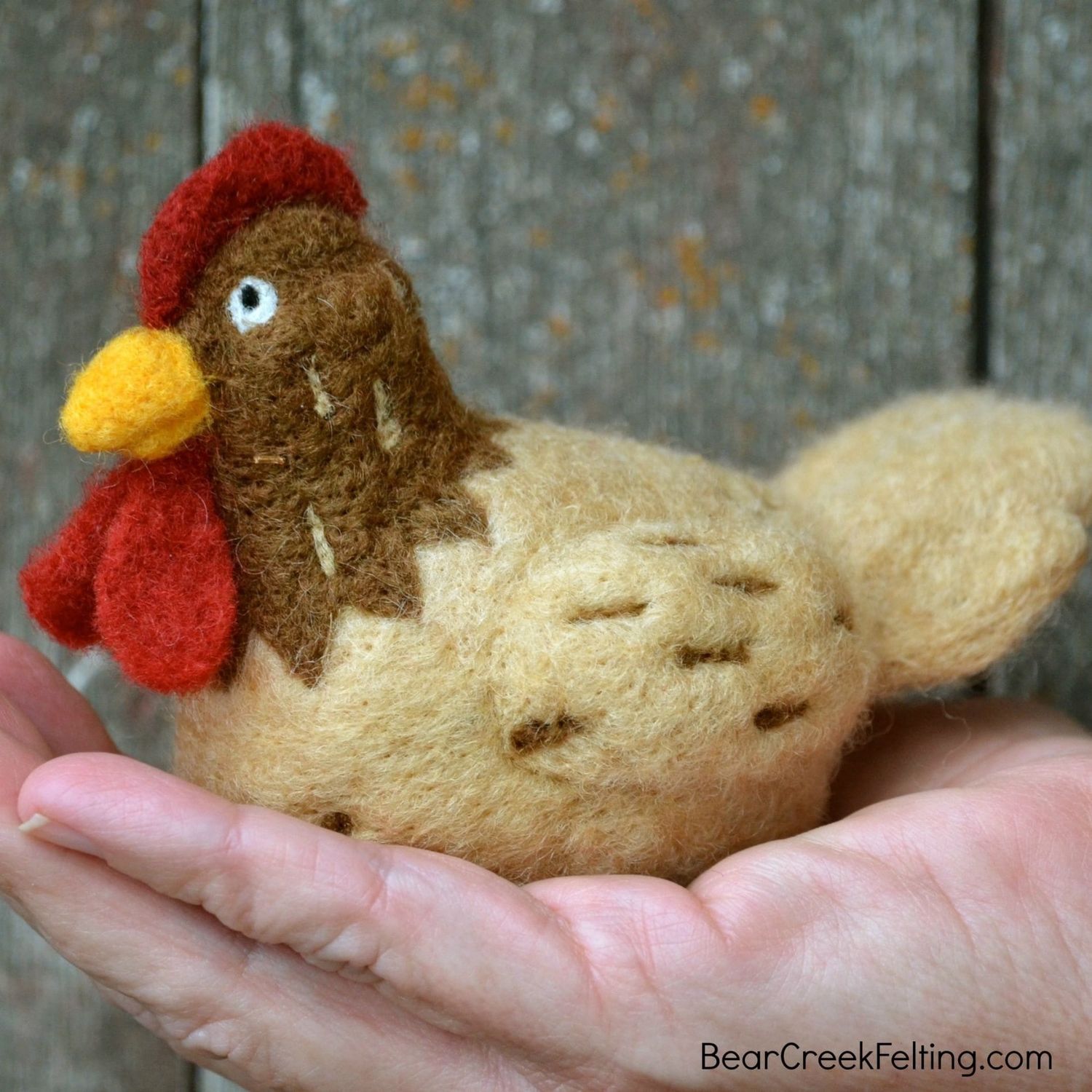 Brown Chicken Needle Felting Kit (Beginner)