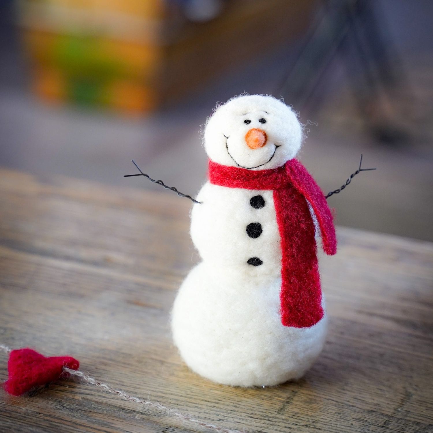 Snowman Needle Felting Kit (Super Easy Beginner)