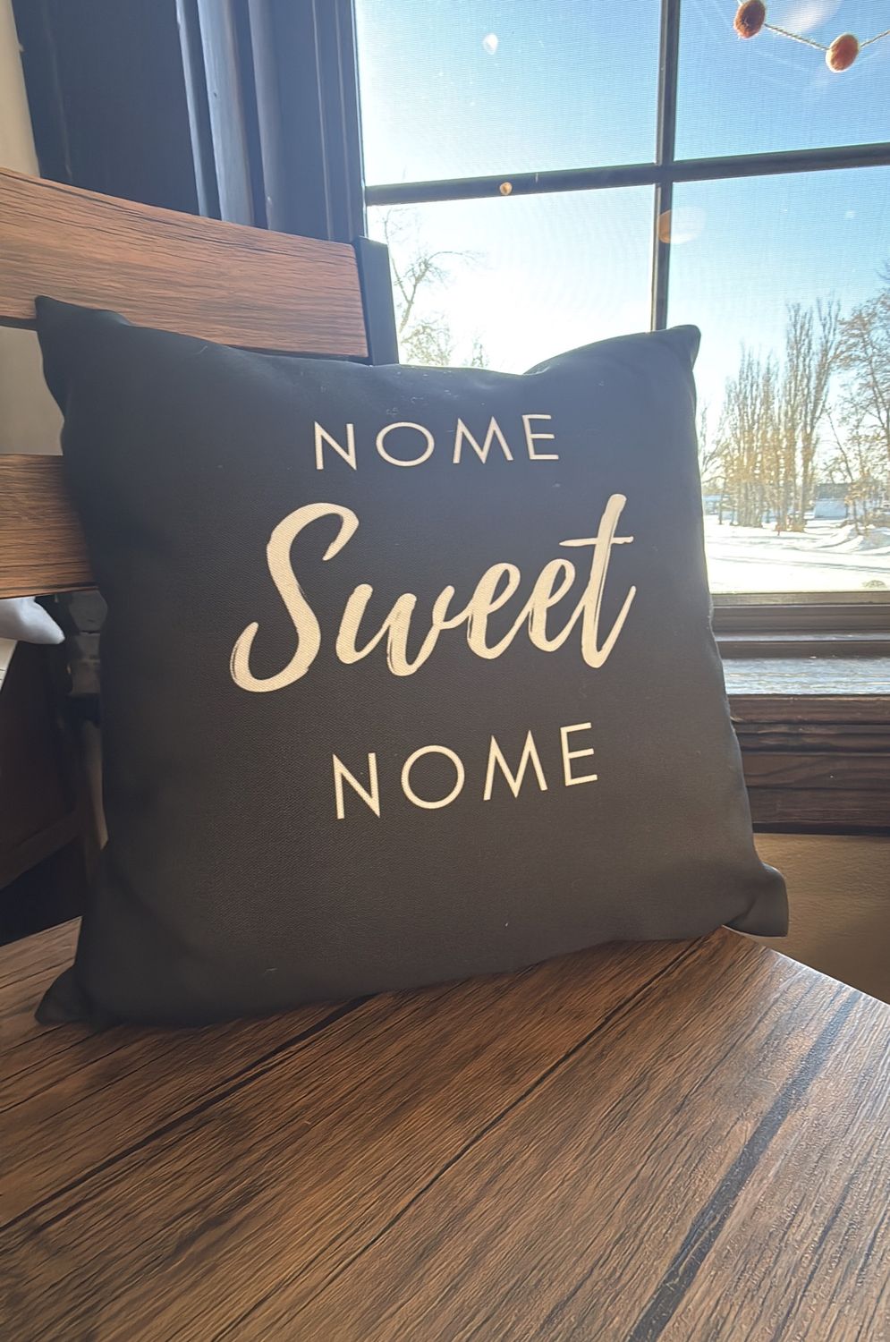 Throw pillow- nome sweet nome