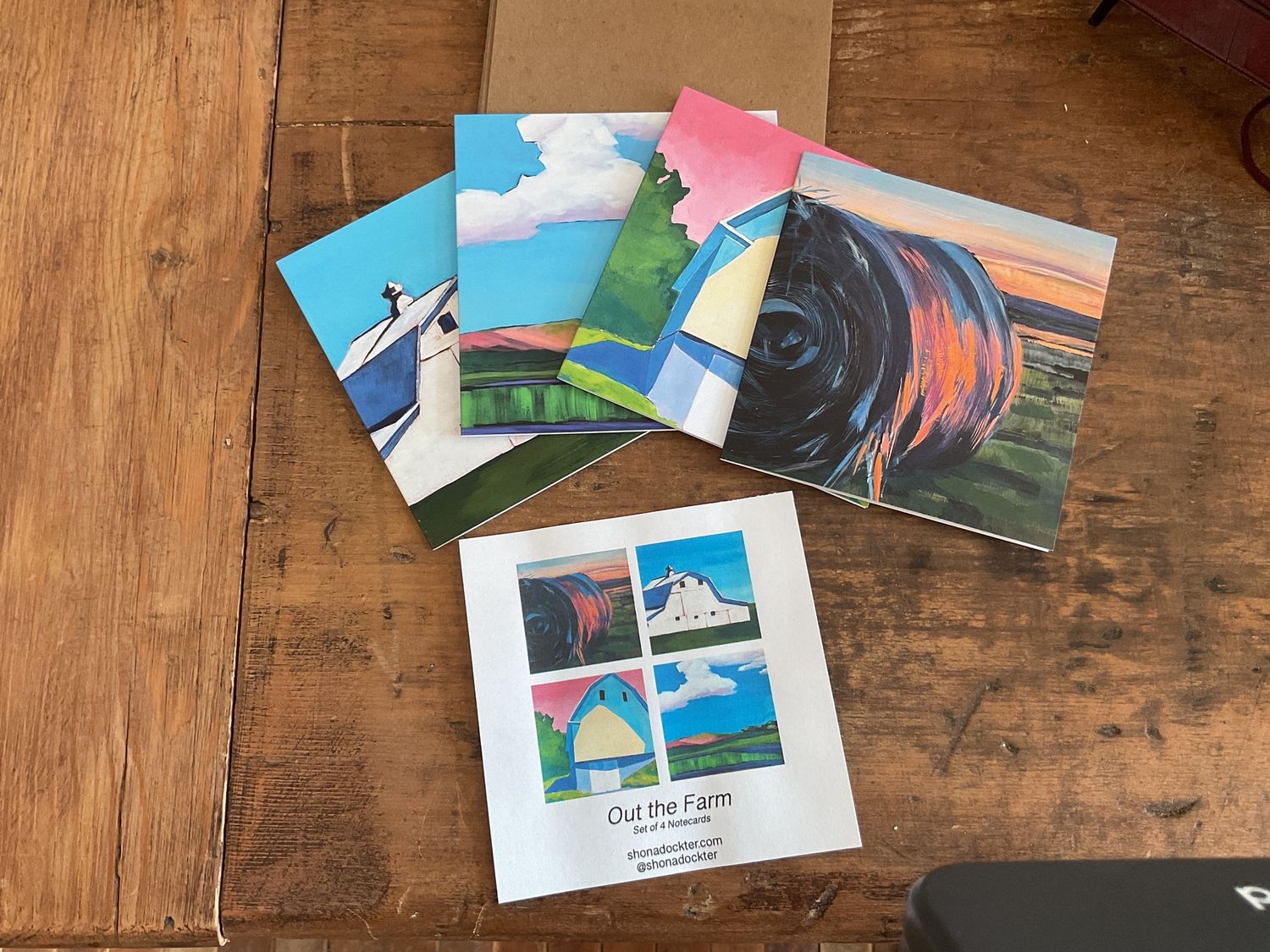 Cards- Out the farm- set of 4