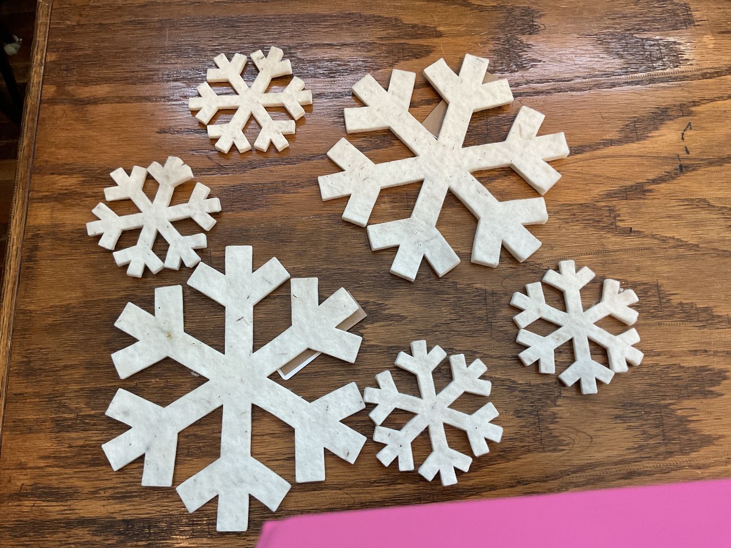 Felted Snowflakes