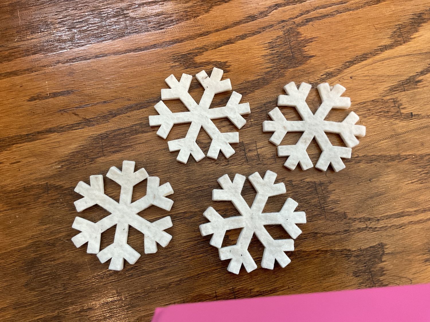 Felted Snowflakes, Size: Small 4&quot;