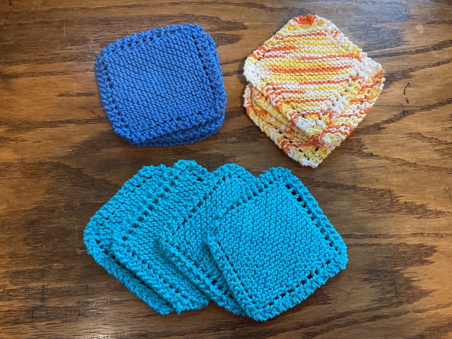 Knitted  dish rags (small}
