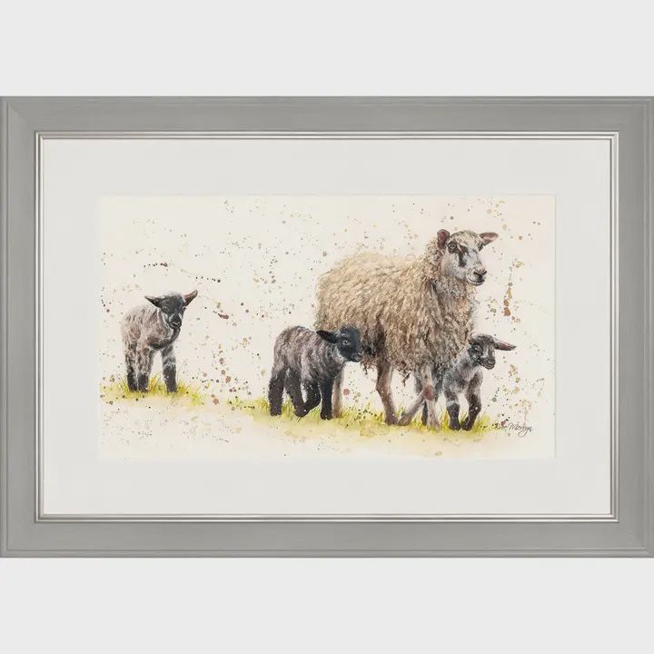 Behind Ewe Grey Rectangular Framed Print