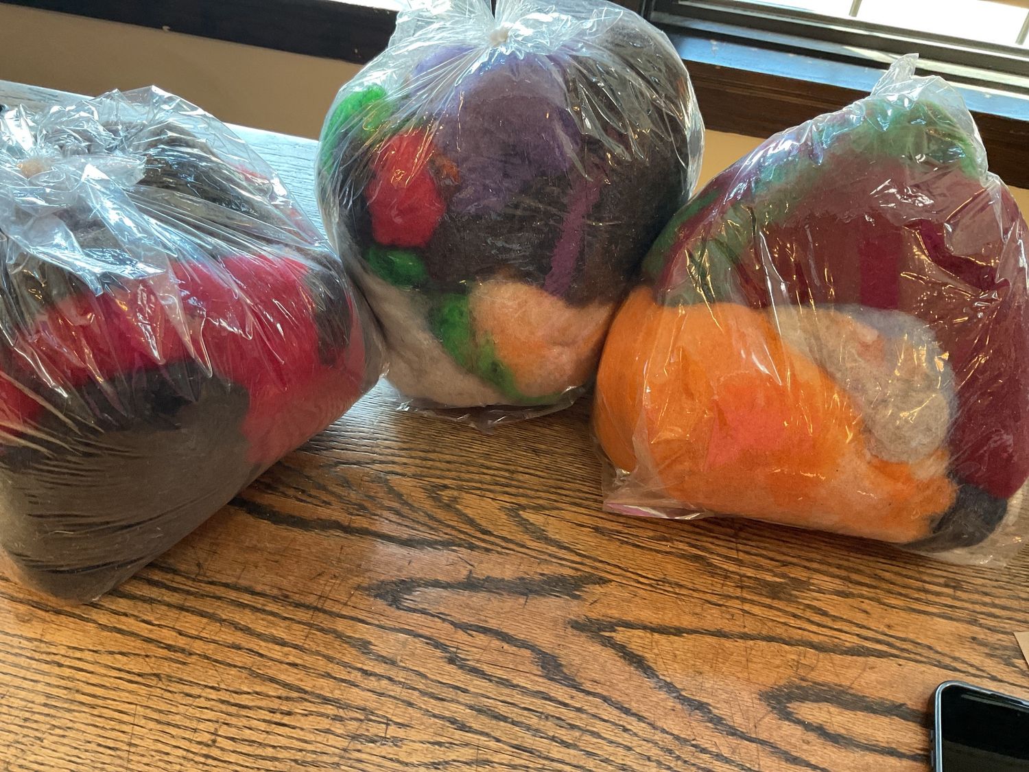 Carding wool scrap