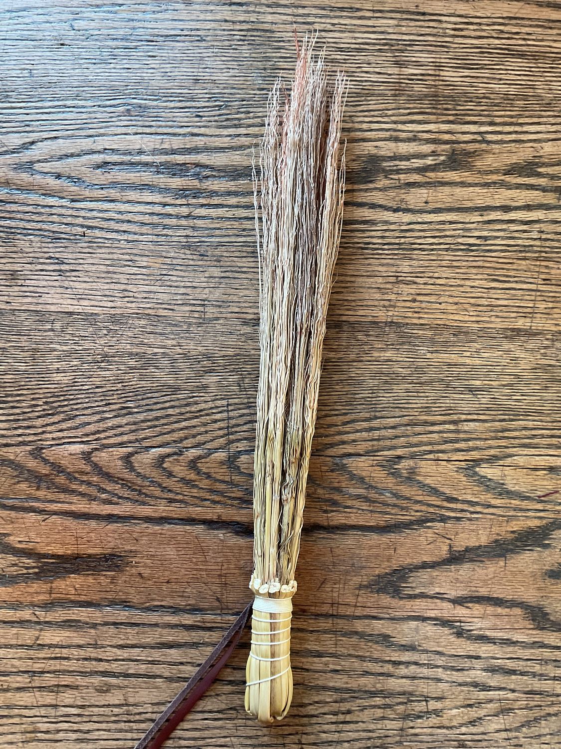 Small Broom Corn Whisk, Color: cream straight