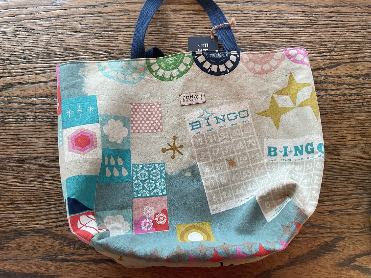 Edna J Designs small tote, Style: Bingo
