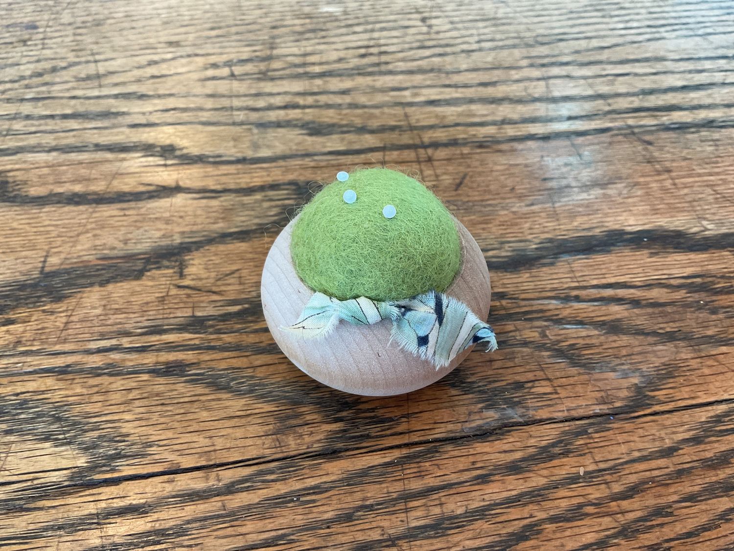 Felted Pin Cushion, Color: Green