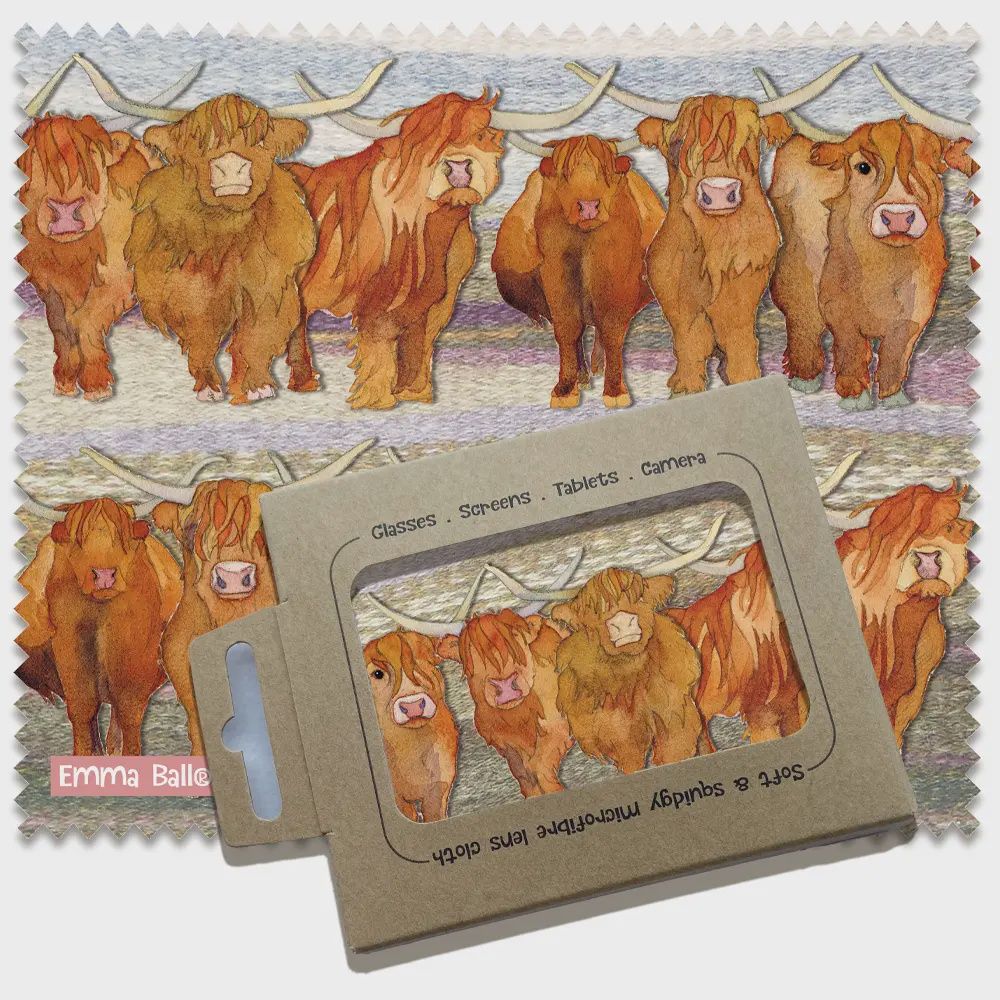 Lens Cloth - Highland Cattle