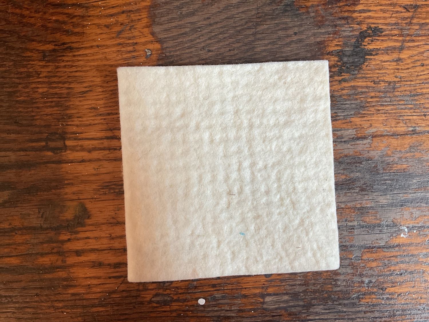 Felted Wool Sheet, Color: white, Size: 5.5in x5.5 in