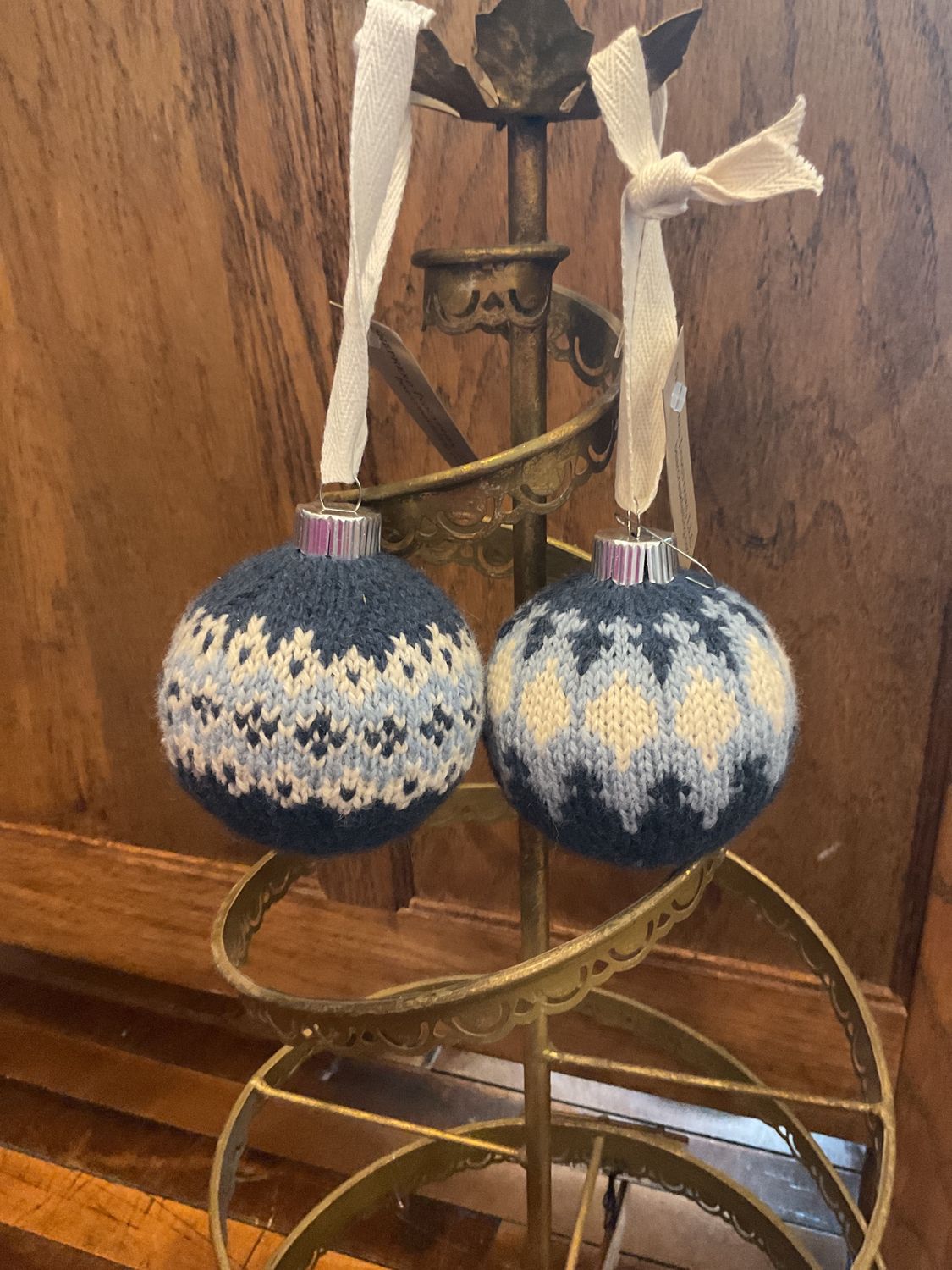 Hand knit ornaments