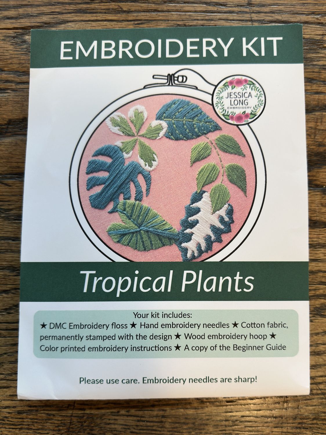 Tropical Plants Beginner Hand Embroidery Kit