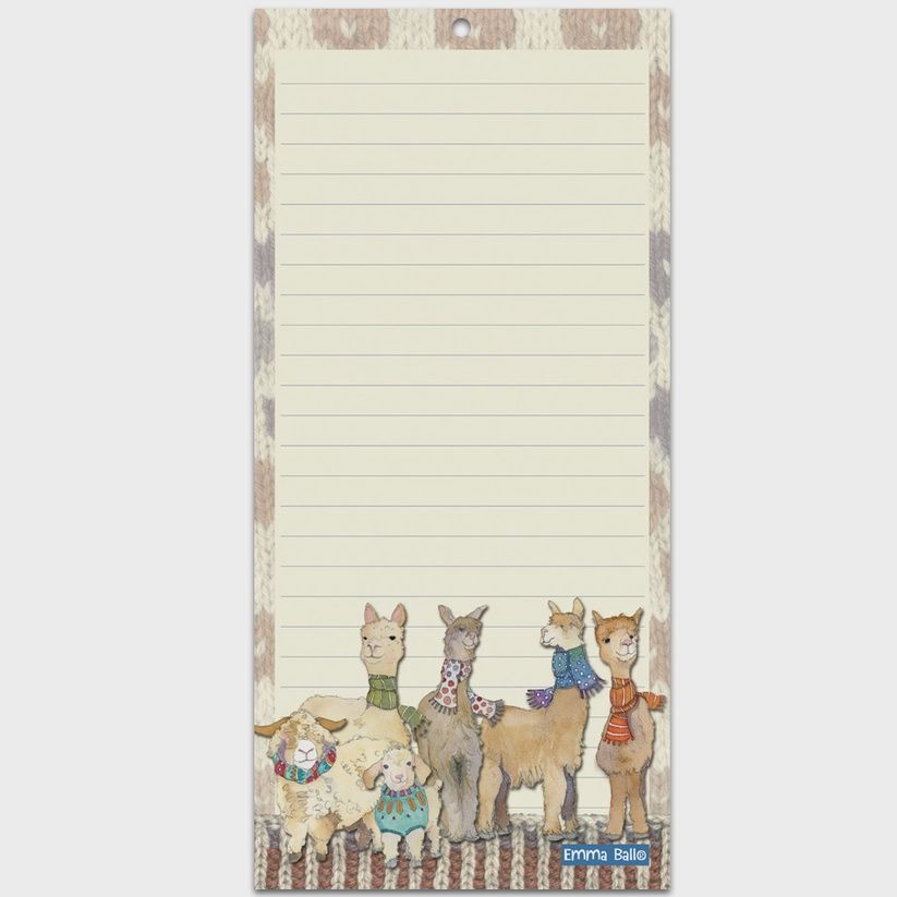Magnetic Notepad alpacas