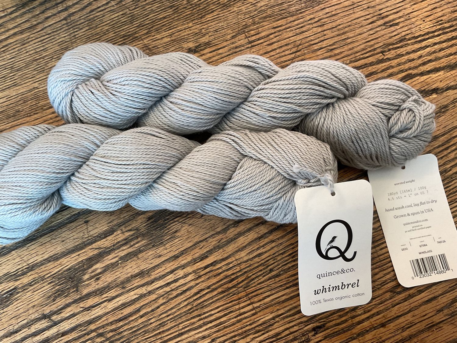 Whimbrel 100% Texas Organic  Cotton Worsted Yarn