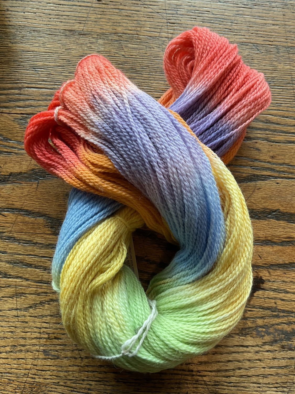 Dakota Dyed - Yarn - Wool DK, Color: Self striping rainbow