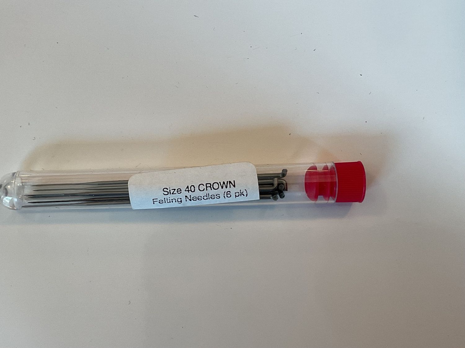 Needles - Other Sizes/Types of  Felting Needles, Size: 40 Crown (Deep Red)