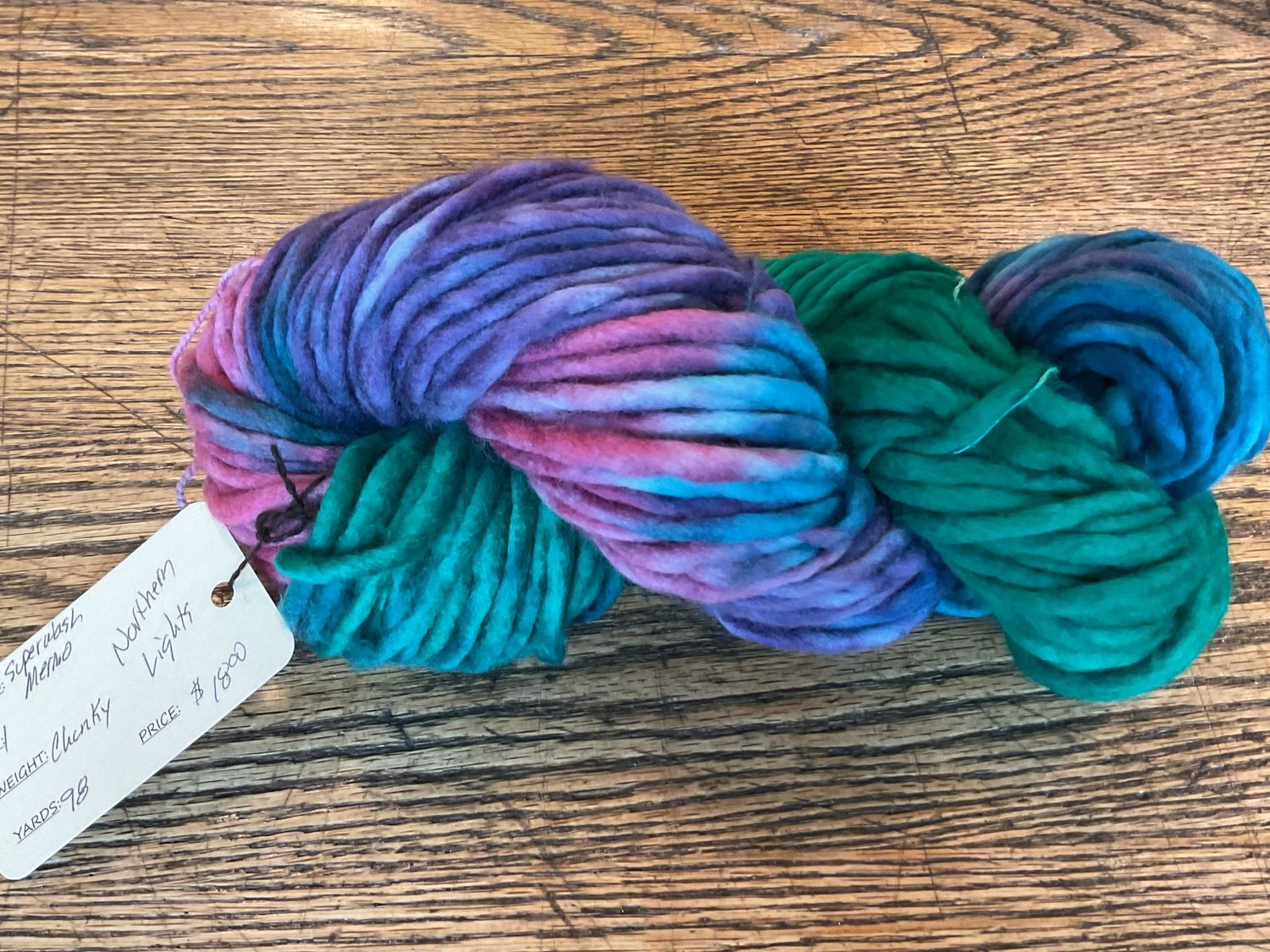 Dakota Dyed - Yarn - Superwash Merino Chunky, Color: Northern Lights