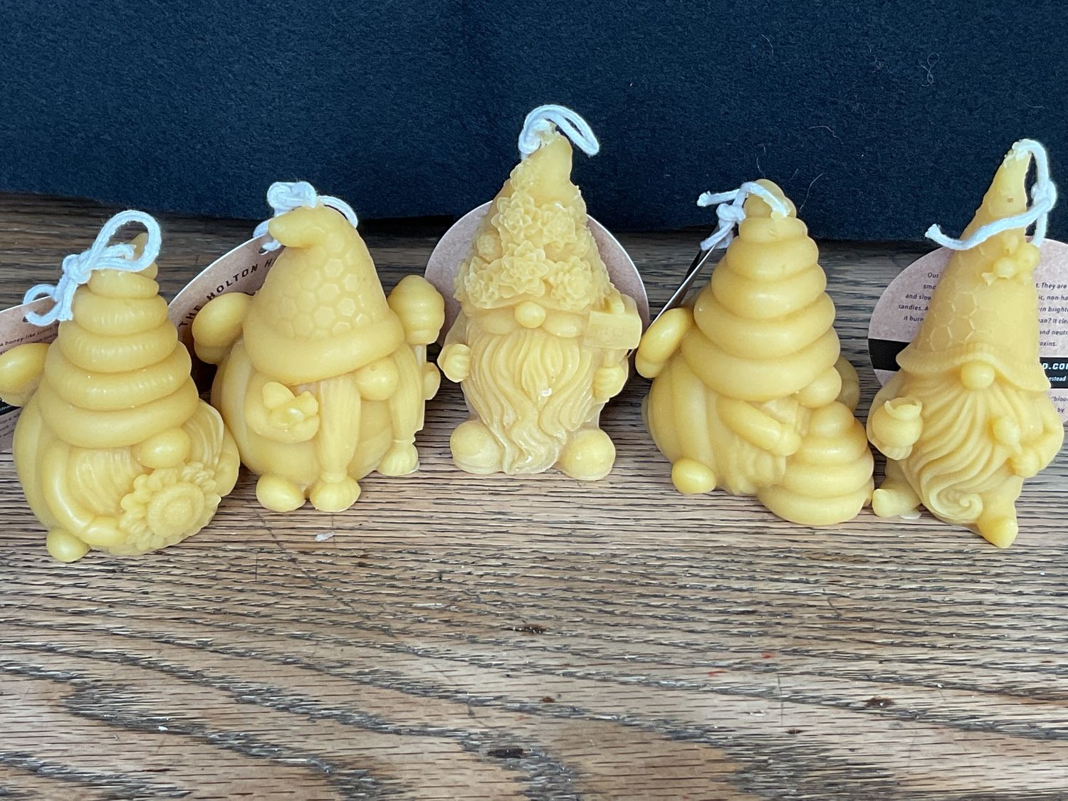 Beeswax Honey Themed Gnome Candles
