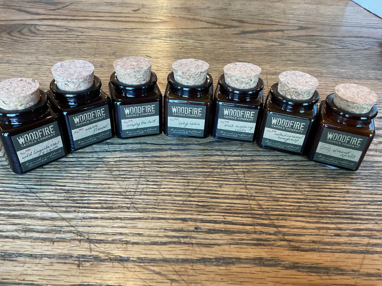 Woodfire glass soy candle/1 oz
