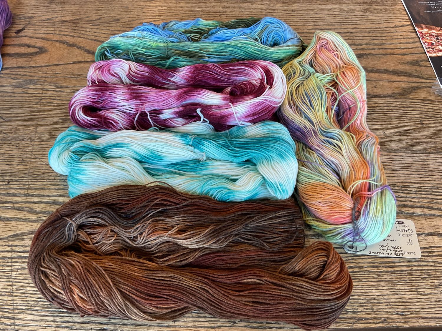 Dakota Dyed/SW Merino/Nylon/Yak Fingering /465 yds