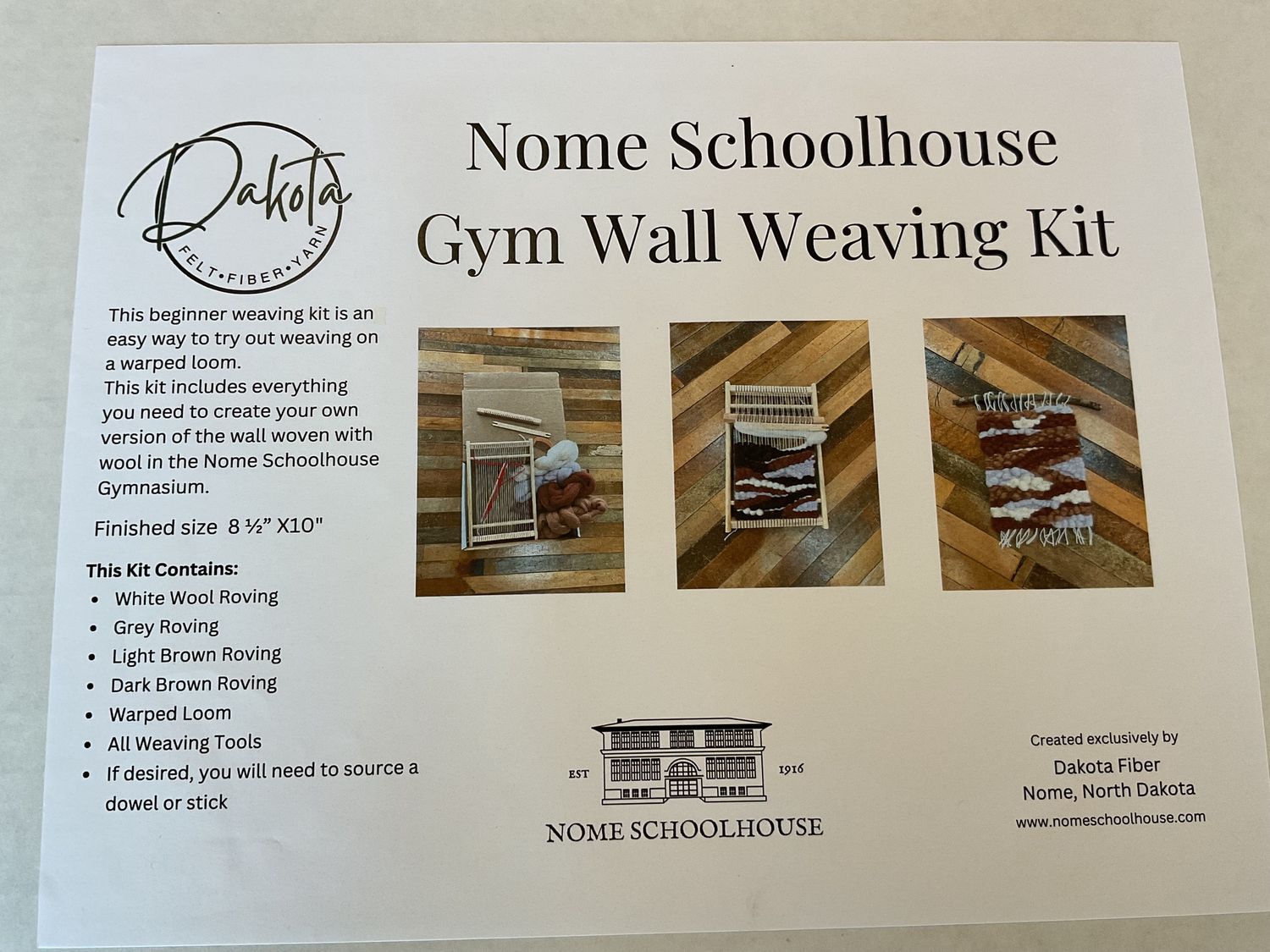 Nome Schoolhouse Gym Wall Weaving Kit