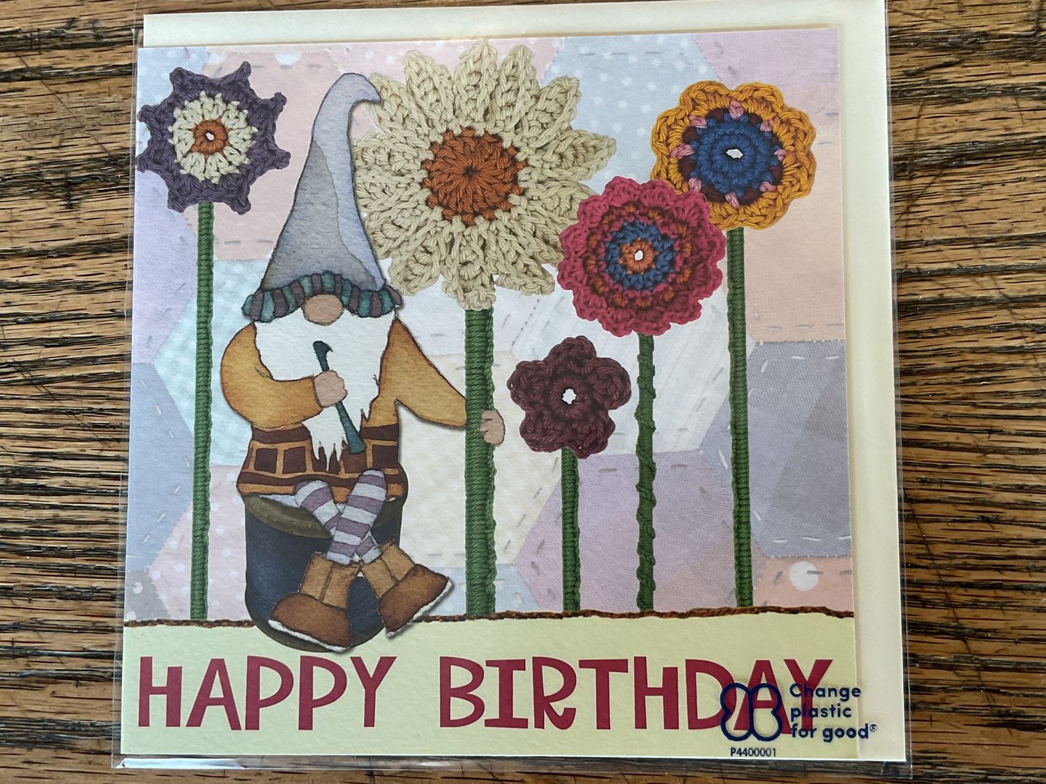 Card- Crochet Gnome Birthday